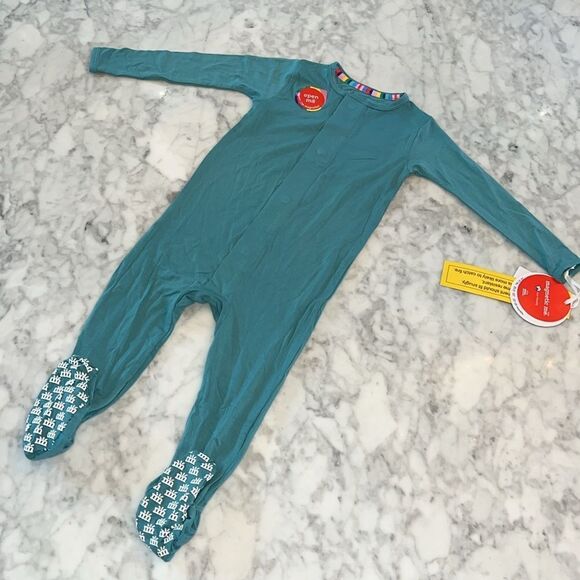 NWT MAGNETIC ME MODAL SEAGLASS FOOTIE 12/18M - Picture 1 of 7